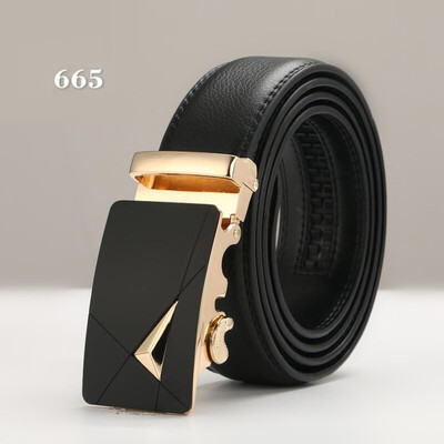 

Brand Fashion Automatic Buckle Genuine Leather Strap Belts For Men Top Quality Automatic Buckle black Belts luxury designer belt