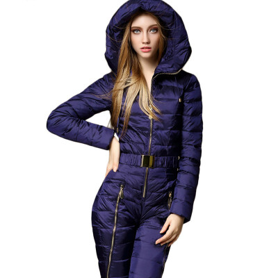 

SAENSHING One Piece Ski Suit Women Winter Snow Down Jacket Thermal Windproof Mountain Skiing Jumpsuit Tracksuit Snowboard Coat