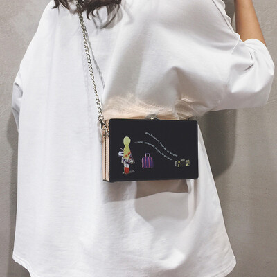 

Net red mini bag handbags new 2019 wild gas chain bag box shoulder bag ins Messenger bag