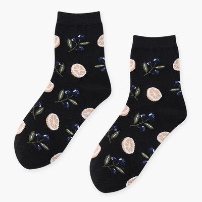 

Korea Cartoon Childlike Fox Flamingo Funny Jacquard Fashion Ins Spring Autumn Sneaker Socks 10 Colors Avocado Casuals