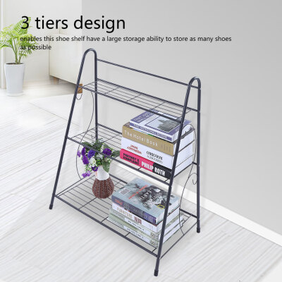 

Greensen 3 Tier Iron Tidy Shoe Organizer Rack Shelf Holder Grow Plant Pot Display Stand Shoes Storage Rack Shoes Shelf Storage