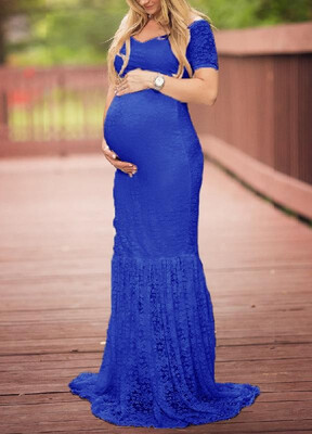 

Sexy V-neck See-through Lace Bodycon Maxi Dress