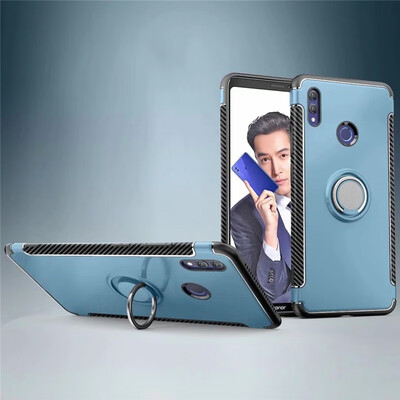 

Back Cover For Huawei Honor Note 10 Note10 Case Car Holder Stand Hard PC Silicon Ring Suction Bracket