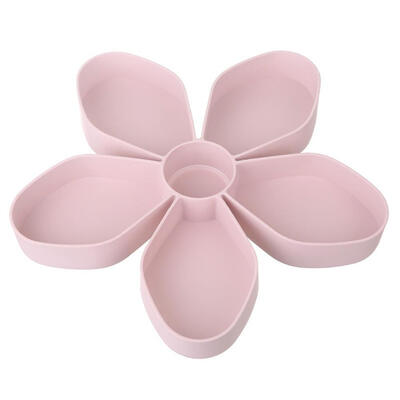 

5 Grids Flower Petal Shape Fruit Plate Candy Storage Box Nuts Snack Tray