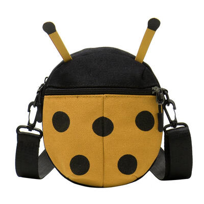 

Cartoon Ladybug Cute Girl Shoulder Bags Canvas Mini Messenger Crossbody Bag