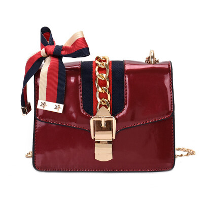 

Fashion multi-layer contrast color small square bag female 2019 new chain shoulder bag shoulder bag tide Korean version of temperament wild female bag