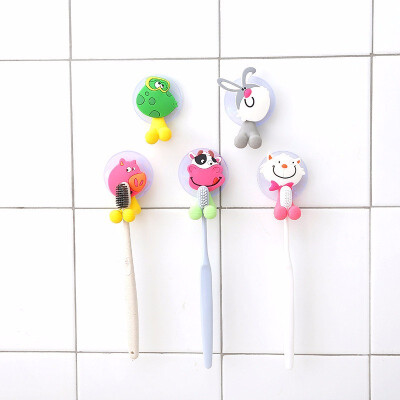 

Cute Toothbrush Holder with Silicone Sucker Suction Wall 5 Piece