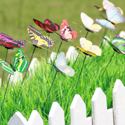 

Greensen 50 PCs Simulation Butterfly Garden Decoration Colorful Plastic Yard Lawn Outdoor Decor7cm