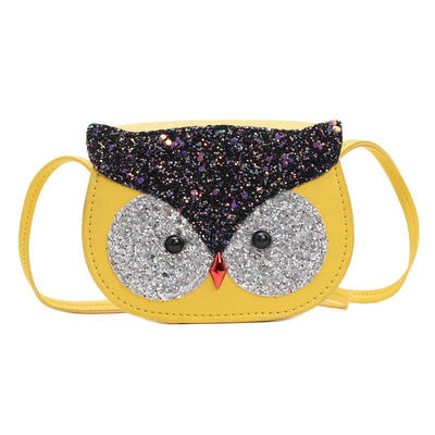 

Cute Glitter Bird Shaped Shoulder Handbags Kids Girls Leather Crossbody Bag