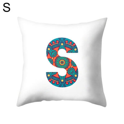 

Simple English Letter Square Pillow Case Cushion Cover Sofa Bed Car Office Decor