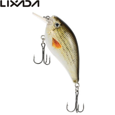 

Lixada 75mm13g Crank Fishing Lure Hard Bait with Hooks Fishing Metal Ball Tackle