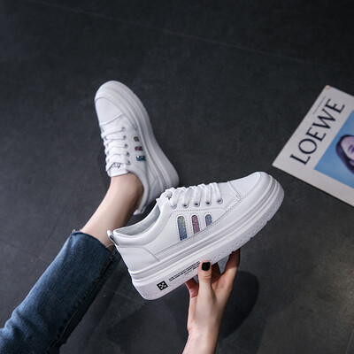 

Increased white shoes women 2019 summer new Joker thick bottom summer casual shoes mesh shoes tide shoes breathable