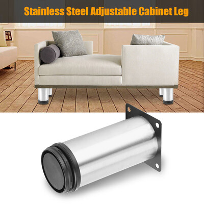 

Stainless Steel Adjustable Home Kitchen Cabinets Table Shelf Feet Round Furniture Leg Cabinet Leg Table Leg