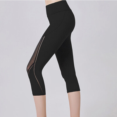 

Tailored Womens Slimming Capris Soft Wide Waistband Running Yoga Pants