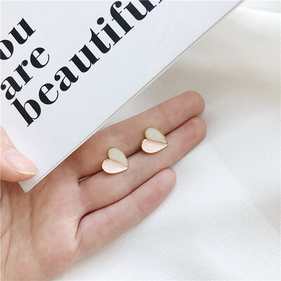 

2019 new summer brand design hand-made embossed love small earrings generous minimalist gift Korean earrings for women