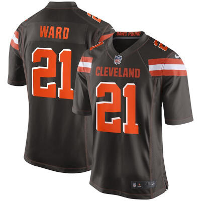 

Mens Football Jersey Cleveland Browns Denzel Ward Brown 2018 Draft First Round Pick 2 Game Jersey