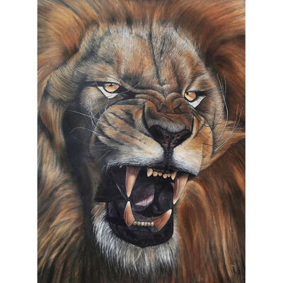 

5D DIY Full Drill Diamond Painting Fierce Lion Cross Stitch Embroidery Kits