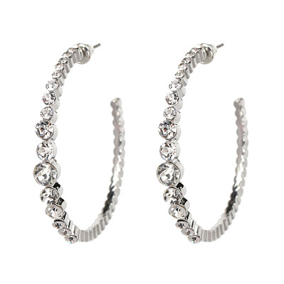 

New Big Round Earring Statement Pendant Fashion Crystal Earring Jewelry