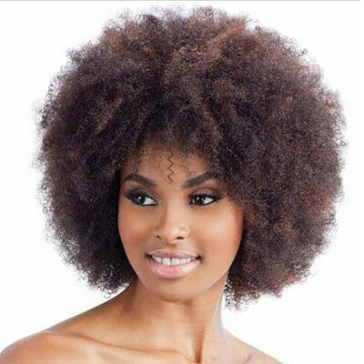 

〖Follure〗Brown Synthetic Curly Wigs for Women Short Afro Wig African American Natural