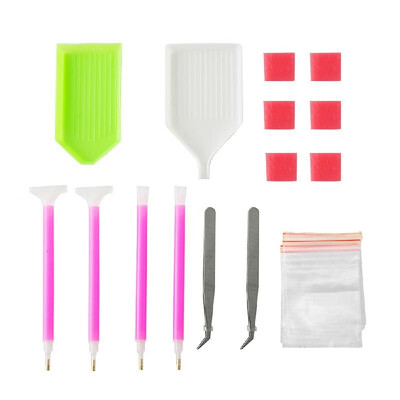 

24PcsSet Diamond Painting Accessories Pen Tray Tweezers Diamond Embroidery DIY Tools Set