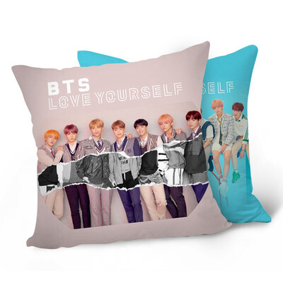 

KPOP BTS Bangtan Boys New Album SELF Series Double-sided Pillowcase Cute Character Print Pillow Case Hot Gift for Fans