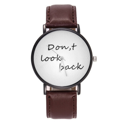 

Pure White Reloj 2018 Fashion Women Quartz Watch DONT LOOK BACK Leather Watches High Quality Clock Wristwatch Feminino