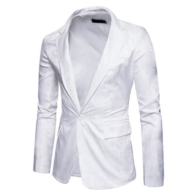 

SUNSIOM Mens Fashion Suit Blazer Dress Formal Tops Luxury Jacket Floral Print Bar Coats