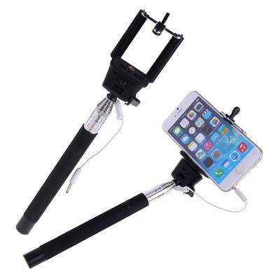 

Selfie Handheld Wired Monopod Stick Cable Take Pole For iPhone Samsung