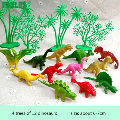 

FUNNYBUNNY Mini Dinosaurs Cake Decorating Supplies 12 Dinosaurs 4 Palm Tree count Best For Cake Toppers