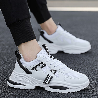 

Summer sports&leisure couple white shoes mens net shoes breathable white old mans shoes Korean version of the trend of wild tide shoes