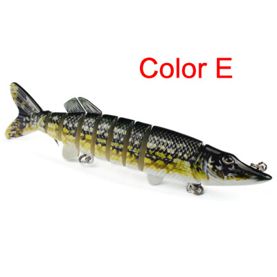 

New Hot 128cm21g Artificial Fishing Lure Bait 3D Eyes 9 Segments Fish Lures 2 Hooks Sea Fishing Swimbait Tackle