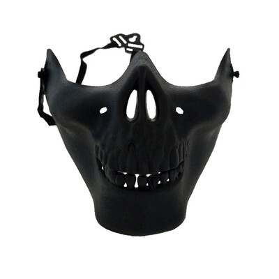 

Cycling Training Ski Mask TPU Half Mask Halloween Half Face Skull Protective Mask For Cycling CS Military Gaming Resistant