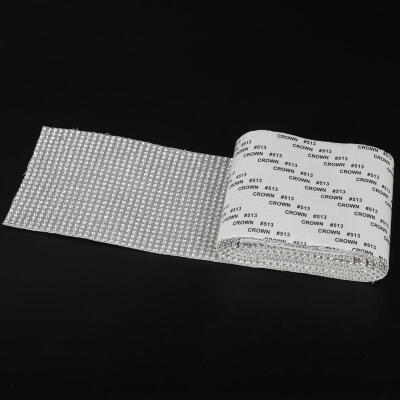 

Greensen Rhinestone Mesh Banding with Silver Aluminum Base Trim Mesh 73cm12m for DIY Decoration