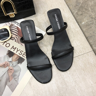 

Fairy wind high-heeled shoes female summer girl fine with Princess ins word with small fresh sandals Joker