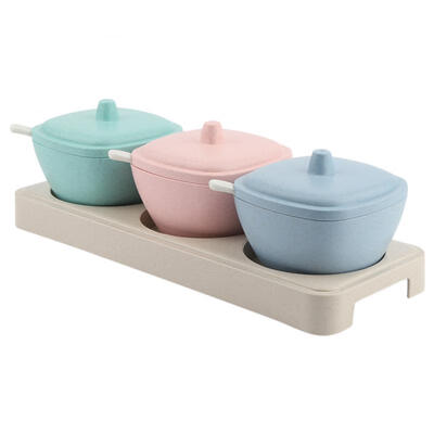 

Greensen Wheat Straw Seasoning Box Pepper Salt Seasoning Can Jar Pot for Home Kitchen