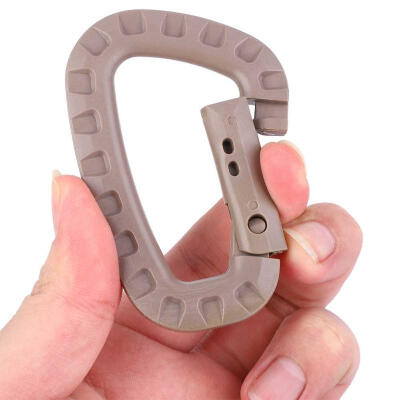 

Greensen PVC Outdoor Tactic Camping Survival D Shape Carabiner Buckle Hanging Hook Keychain Tool