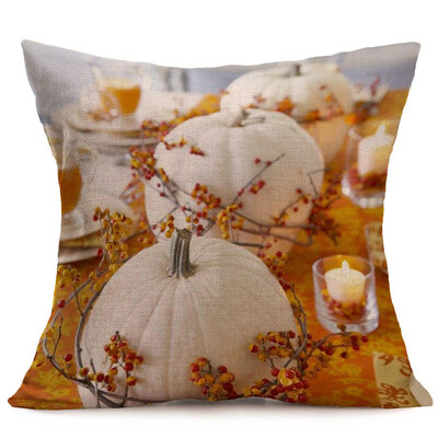 

〖Follure〗Happy Fall Thanksgiving Day Soft Linen Pillow Case Cushion Cover Home Decor