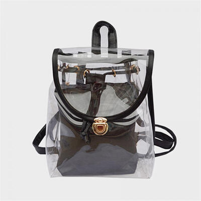 

2019 New Fashion Backpack Personality Style Student Transparent Small Backpack Simple Jelly Package