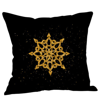 

Tailored Christmas Pillow Case Glitter Cotton Linen Sofa Throw Cushion Cover Home Decor