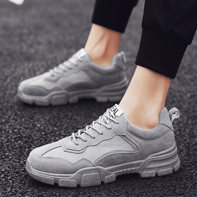 

Mens shoes autumn casual canvas skate shoes Korean youth thick bottom tide shoes