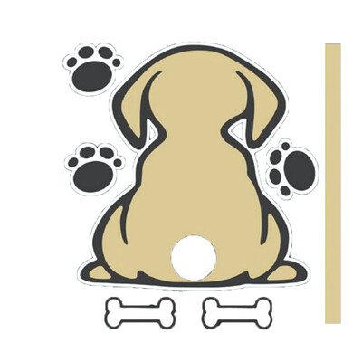 

Tailored Funny Car Sticker Beauty underpant Auto Decoration Vinyl Sticker CatDog