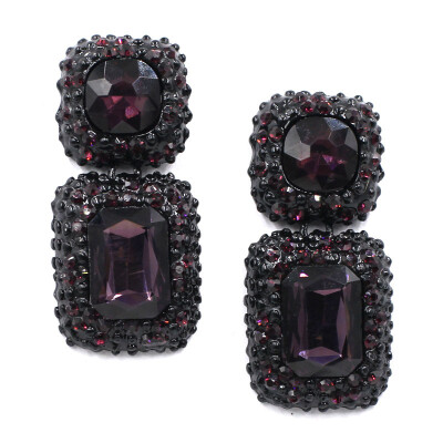 

Women Fashion Square Crystal Earrings OL Style 6 Colors Earrings Women Charm Accessory Fashion Jewelry Wholesale F1309