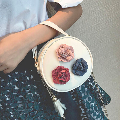 

Tailored Women Fashion Handbag Shoulder Stereo Flowers Bag Small Tote Ladies Purse