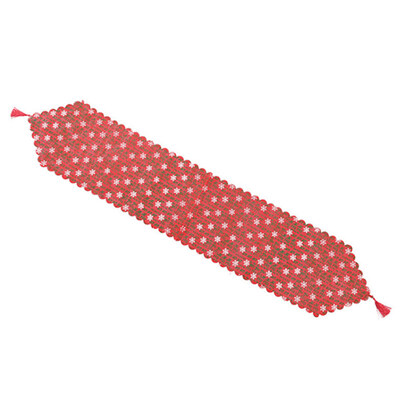 

Christmas Table Runner Flag Snowflake Print Tablecloth Dust Proof Cover Decor