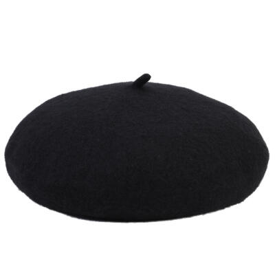 

Solid Color Beret Cap Painter Style Winter Warm Bonnet Hat Women Beanie Cap