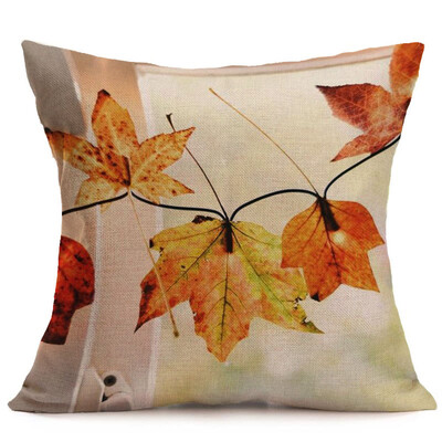 

〖Follure〗Happy Fall Thanksgiving Day Soft Linen Pillow Case Cushion Cover Home Decor
