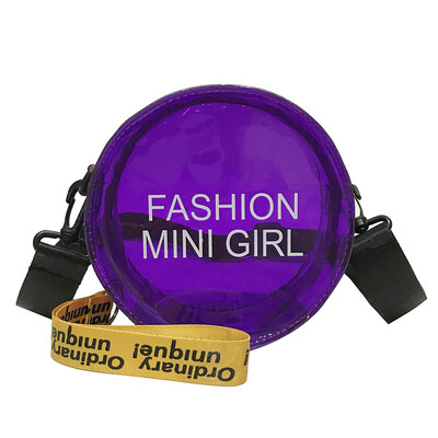

Transparent Women crossbody Bag Female Round Jelly Messenger Bag Summer 2019 Simple Clear Cute Small Square Circular Fashion Bag