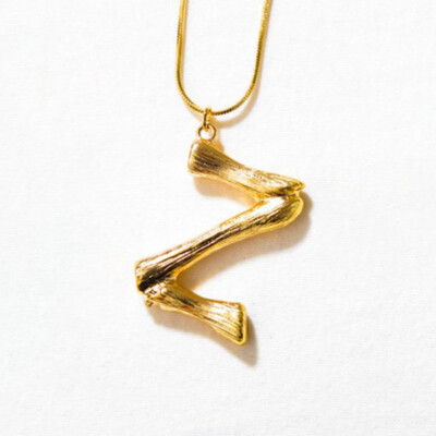 

Gold Letter A-Z Pendant Chain Necklace Fashion