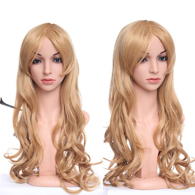 

Long Curly Synthetic Wig with Bangs Short Hair Wigs Heat Resistant Full Wig Full Head for Women