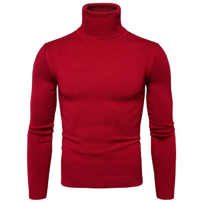 

New Mens Cashmere Sweatshirt Turtleneck T-Shirt Jumper Pullover Knitwear Sweater